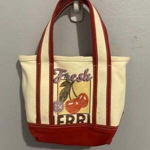 Mini canvas cherry tote 🍒